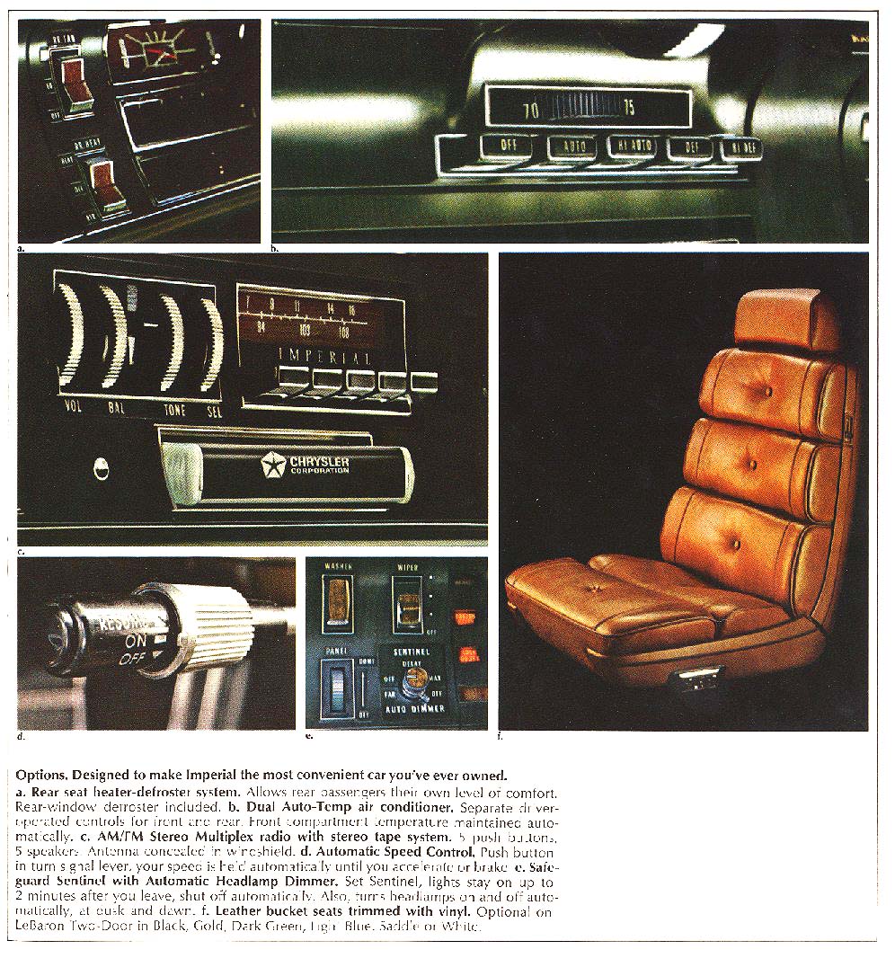 1970 Chrysler Imperial Brochure Page 11